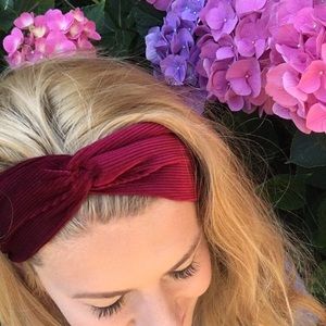 Handmade Red Velvet Headband
